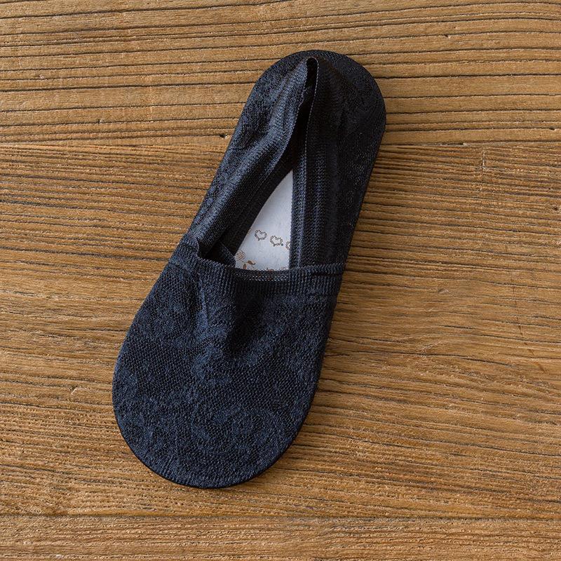 5 пар женских тонких носков с мелким кружевом, невидимых, не спадают с носков-лодочек