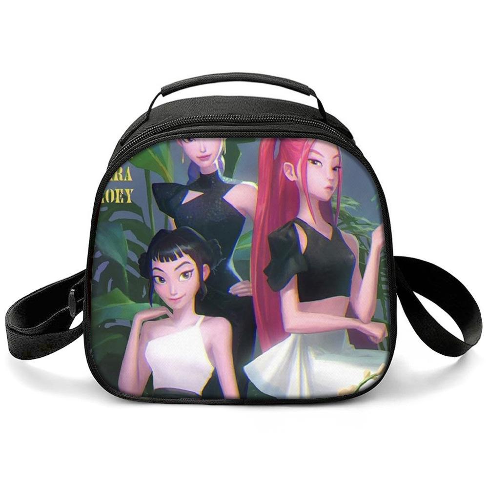 KPOP Охотники на ведьм с принтом мультфильма студенческая теплая сумка для ланча сумка-мессенджер