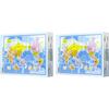 Puzzle Life Fits Right Into Your Head! World Map Korean Version Jigsaw Puzzle PL641 2p, Korean Popular Puzzles