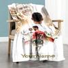 Cristiano Ronaldo 14 Customize Text Blanket Cozy Personalized Blanket Soft & Cozy Versatile for Picnics Office Chair Office Nap