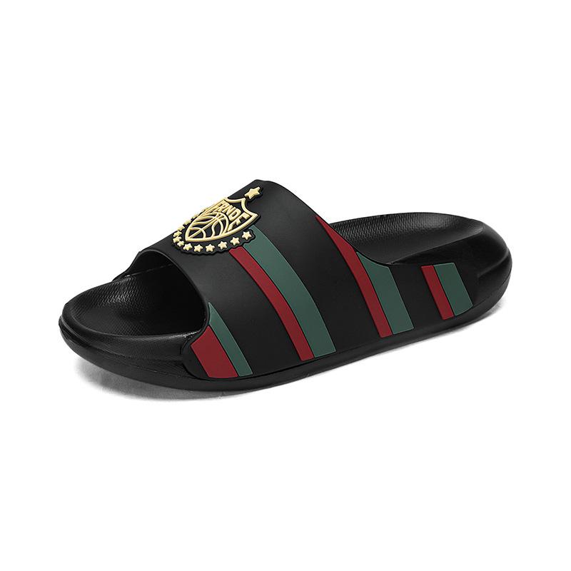 Summer Men's and Women's Fashion Cool Slippers Foreign Trade Large Size Outdoor High Elastic Thick Bottom Heightening One-word Drag Vietnamese Cool Sl