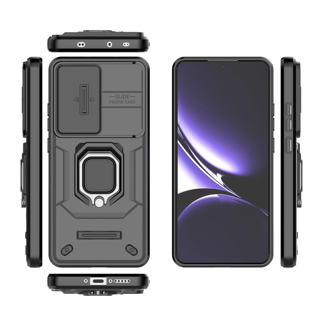 Для Xiaomi Poco X7 Pro 5G/Redmi Turbo 4 5G Чехол PC+TPU Подставка Защита телефона с крышкой для объектива