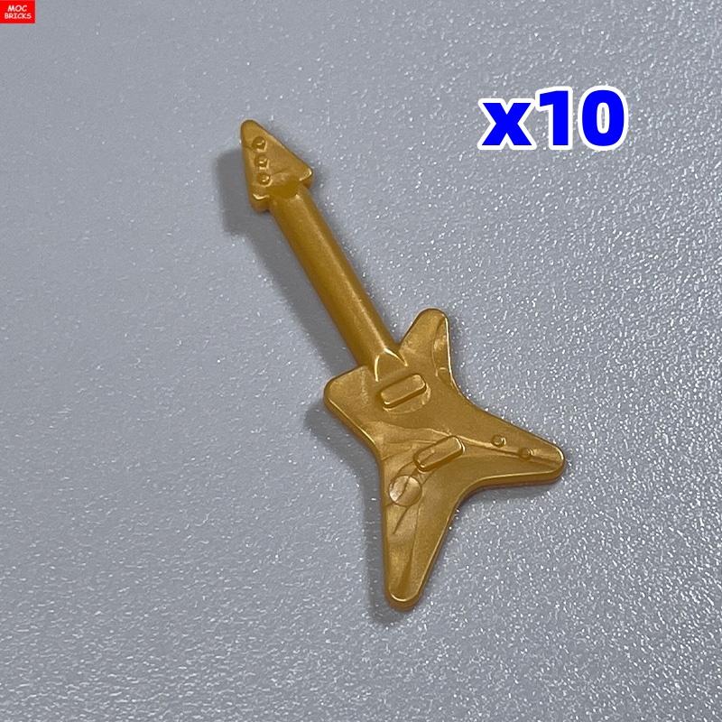 MOC Кубики 4 см Фигурка Музыкальные Инструменты Электрогитара Модель Образовательные Строительные Кубики для Детей Девочек Игрушки