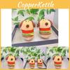 Adorable Plush Creative Hamburger Dog Keychain Cute Stuffed Toy Keyring Students For