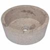 Grey Marble Washbasin - VIDAXL - Ø40x15 Cm - Handmade - Robust and Easy To Clean