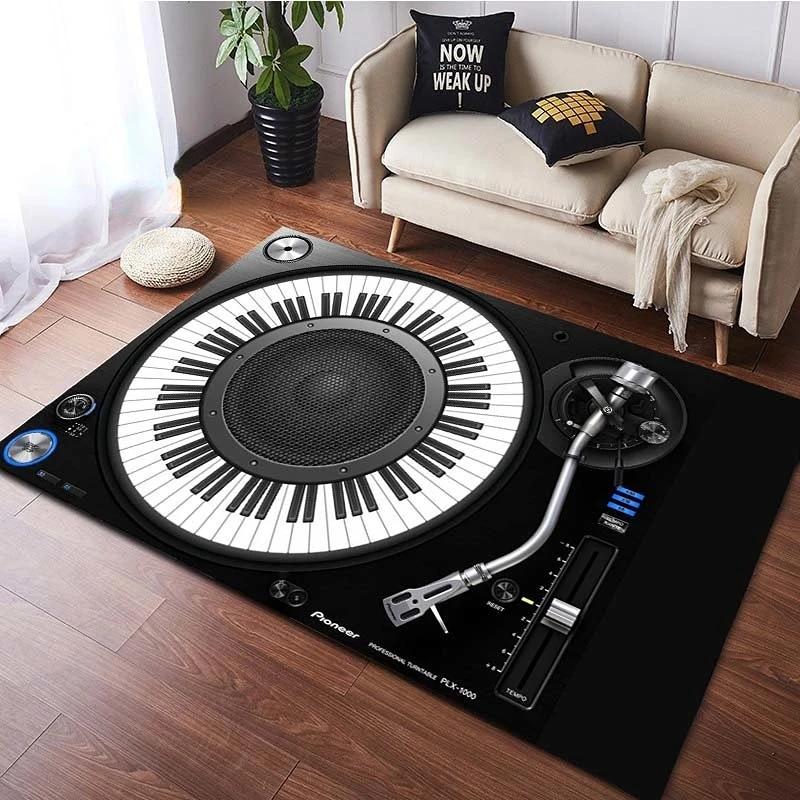 Music Note Carpet for Living Room Bedroom Hallway Balcony Entrance Doormat Floor Mat Large Soft Anti-slip Area Rug Home Decor