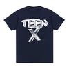 Rapper Ken Carson Merch Teen X Logo Tshirt for Men High Quality Casual T Shirt Unisex Vintage 100% Cotton Oversized T-shirts Y2K