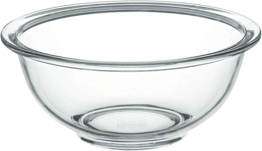 iwaki AGC Techno Glass Heat Resistant Glass Bowl Round 4 Piece Set Microwave/Oven/Dishwasher Safe Wide Mouth Design Easy To Mix Ingredients Low Cent