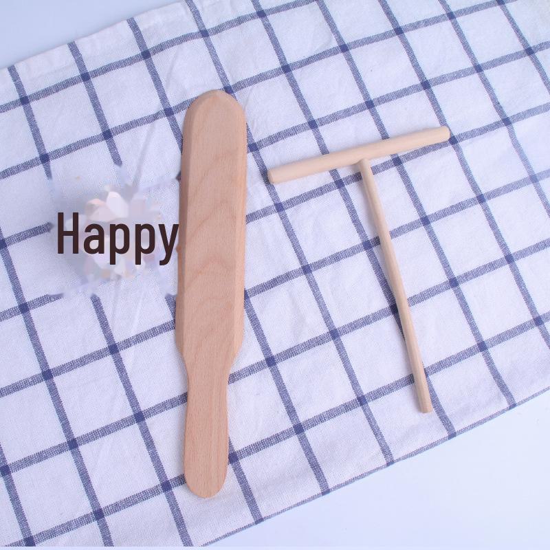 Набор кухонных инструментов для блинов и фруктов: Деревянные грабли и скребок