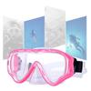 Kids Swim Goggles with Nose Cover Adjustable Snorkel Diving Face Cushion Anti-fog Wide View Swimming Goggles for Kids