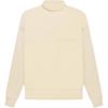 Fear of God Essentials Свитшот из флиса с высоким воротником и принтом логотипа, прямой рукав, унисекс, цвет яичной скорлупы, FOG-FW22-309