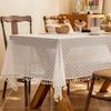 Vintage Hollow Lace Tablecloth Cover Cloth French Rectangular White Pastoral Simple Dining Table Coffee Table Cloth Mat Tablecloth