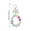Anti-lost Candy Color Beads Keychain Colorful Phone Wrist Strap Phone Acrylic Lanyard  Phone Charm