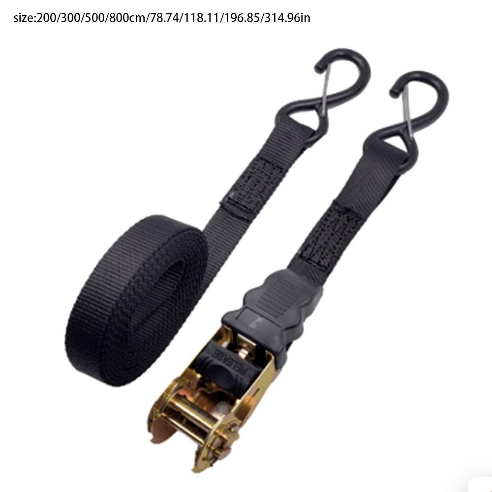 Rust Proof Ratchet Tie Down Straps Black Polyester Lashing Straps Motorcycle
