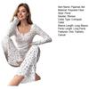 Women's Floral Long Sleeve Pajama Set Crop Top And Wide Leg Pants Sleepwear Set Casual 2 Piece Pjs Lounge Set