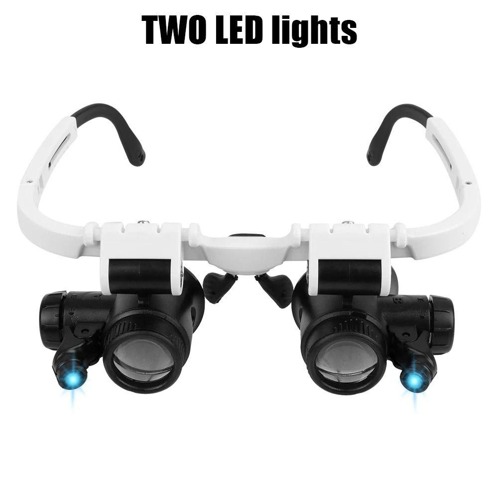 Handsfree Headband Magnifier Goggles- Binocular Glasses Magnifying Glass Coin Inspection
