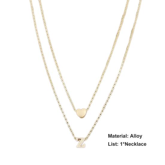 Женское ожерелье, сплошной цвет, полированный двухслойный антидеформированный женский кулон в форме буквы, подарок