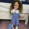 Модные кудри Baby Reborn Girls Dolls 55 см Силиконовые куклы Reborn всего тела для новорожденных можно купать младенцев Дети Playmate Игрушечная одежда Свитер