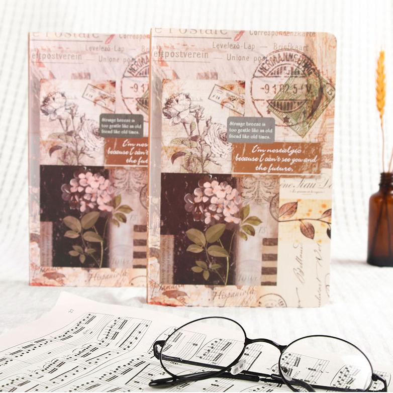 96 листов формата А5, ретро-блокнот, винтажный блокнот в европейском стиле, красочные страницы, альбом для вырезок, журнал, прочный дневник, милые студенческие принадлежности