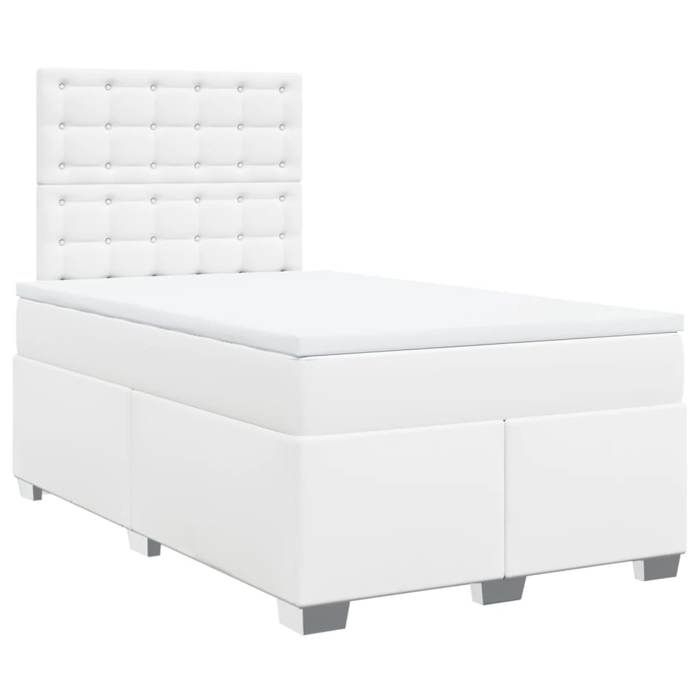 Cadre de lit avec matelas - Maison Exclusive - Similicuir - 120x200cm - Tête de lit réglable