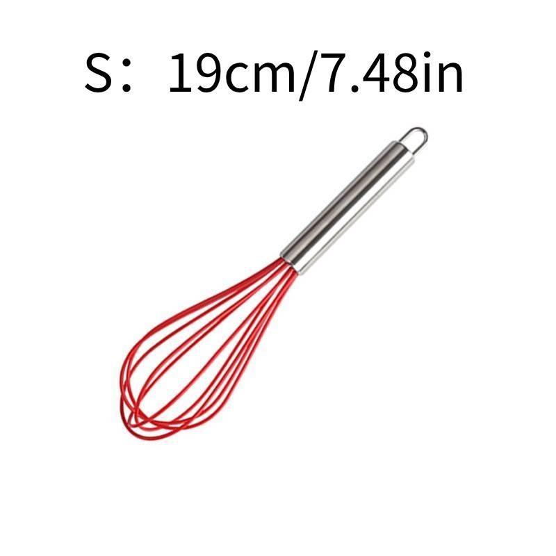Factory Custom Stainless Steel 304 Egg Beater Cream Whisk Mixer 10 Inch Yellow Silicone