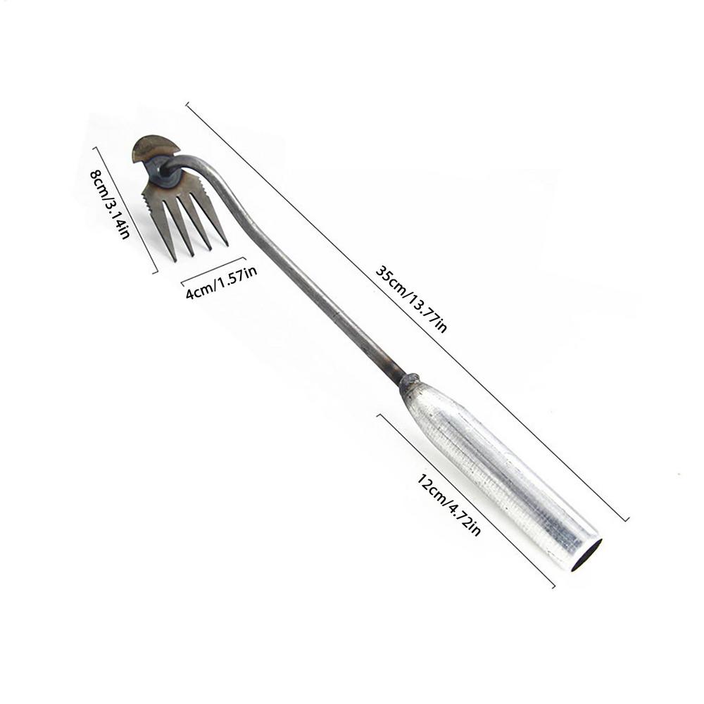 Weeder Puller Tool Root Pulling Tool 4 Teeth Uprooting Weeding Tool Hand Weeder Tool for Uprooting Weeding Manual Weeder Removal