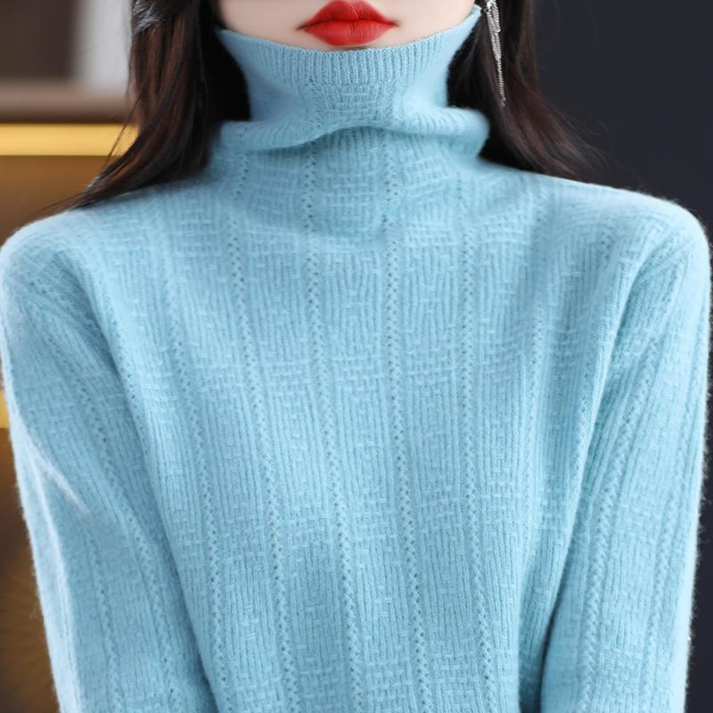 Женский кашемировый свитер Qinghe cashmere 30% кашемир 70% шерсть Женский осенне-зимний кашемировый свитер мягкий и теплый