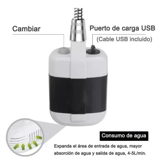 Походный душ насос Простой в использовании Компактный Портативный Перезаряжаемый Для улицы