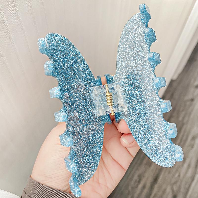 Винтажные блестящие заколки для волос, акриловые заколки-когти, летние заколки в форме акулы, модные заколки для волос для женщин, аксессуары для волос