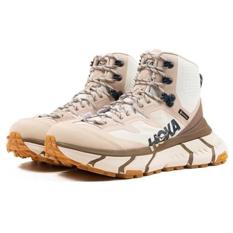 HOKA One One Tennine Hike Gtx Амортизирующие Нескользящие Прочные Высокие Походные Ботинки Унисекс Походные Ботинки Бежевый 1123113-SSOT