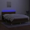 Maison Exclusive - Sommier à lattes de lit matelas et LED Marron foncé 140x200 cm