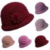 Women's Knitted Hat With Plush Insulation And Cold Proof Yarn Hat Basin Cap