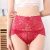 Women Sexy Hip Lingerie Lace Panties Lace High Waist Brief Panties Thong High Waist Knicker Underwear Transparent Briefs Plus Size Sexy