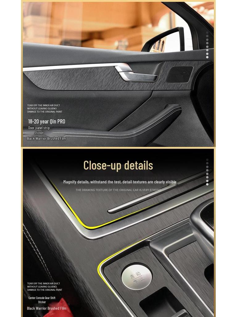 Черный Воин Матовая Наклейка на Автомобиль для 18-20 BYD Qin Pro Декор Интерьера