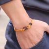 Handmade Adjustable Alloy Braided Milanese Rope Oval Chain Spring Buckle Bracelet Gift Armband Jewelry for Men Women Students