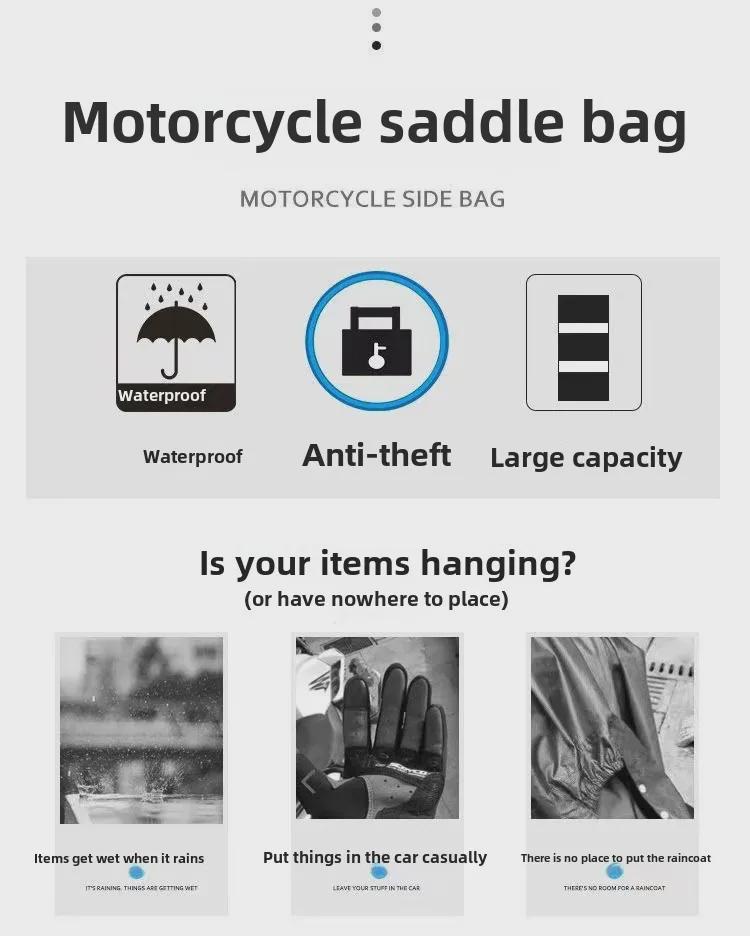 Universal Waterproof Retro Side Saddle Bag for Electric Motorcycles