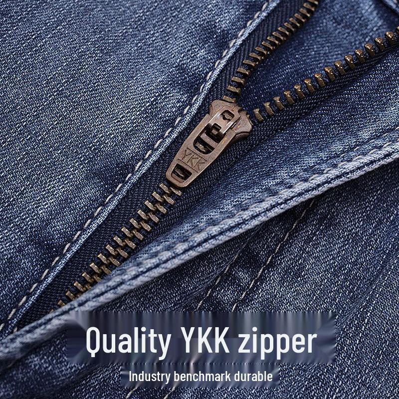 SEPTWOLVES Мужские прямые джинсы из стираного денима