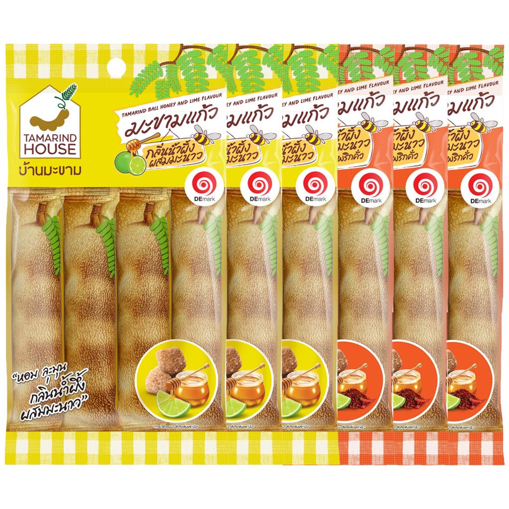 Tamarind House Tamarind Ball со вкусом меда и лайма/со вкусом жареного перца чили 47 г. x 1/2/3/6/12 шт - Тайская закуска