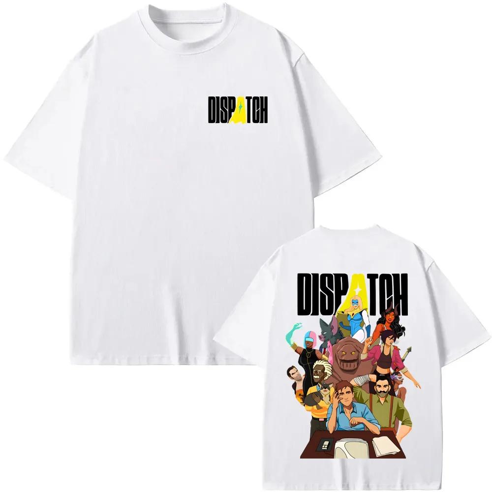 Футболка с принтом Dispatch Game 2026 Новая Высококачественная Футболка с Игровым Графическим Принтом 100% Хлопок Удобная Повседневная С круглым вырезом Мягкие Футболки