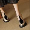 Удобные туфли-мюли на платформе, полые римские сандалии, женские, 2025, новый легкий дизайн, летние, с закрытым носком, на толстой подошве, на высоком каблуке