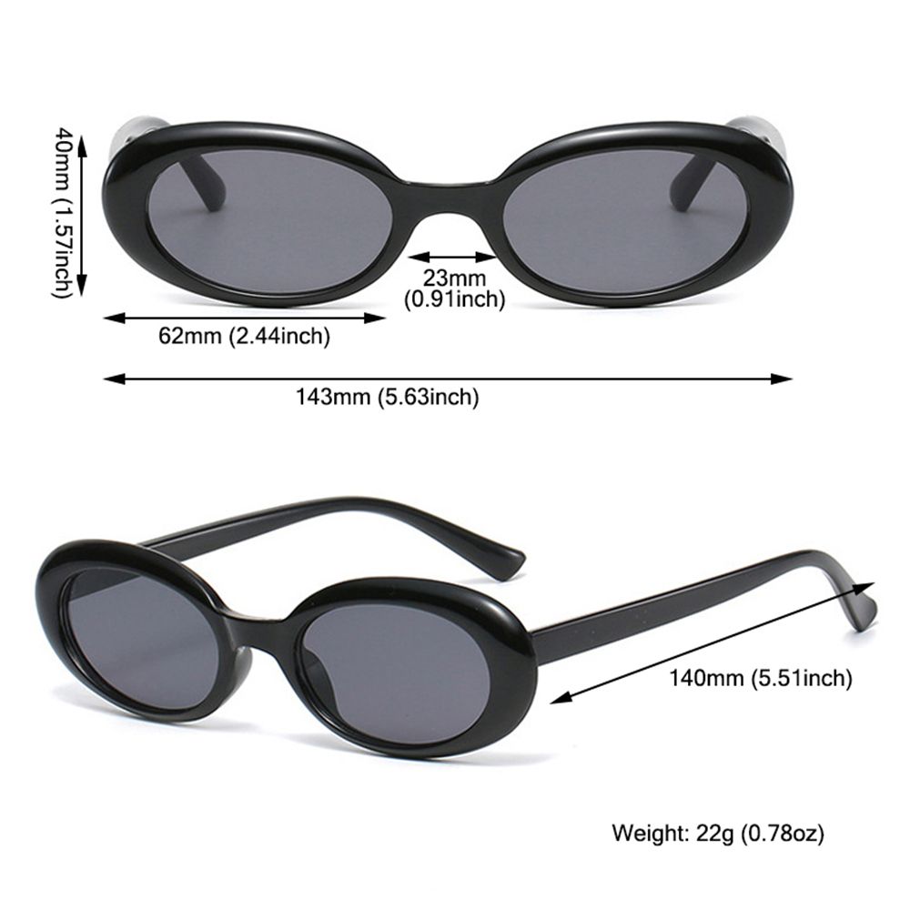 Eyewear Gothic Glasses Streetwear Women's Sunglasses Retro Oval Sunglasses Shades Small Frame