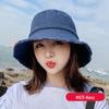 Женская стираемая джинсовая шляпа-рыбачка - Рваный край, Корейский стиль, Трендовая, Защита от солнца, Подходит для круглых лиц
