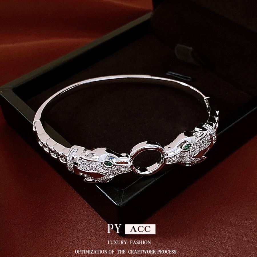 Браслет с животными Микроциркон Хип-хоп Личность Мужской и женский Нишевые украшения Хипстер Хип-хоп Леопардовые украшения