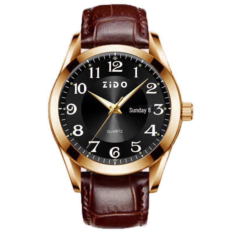 Zido роскошные кварцевые водонепроницаемые мужские часы с крупными цифрами для пожилых людей