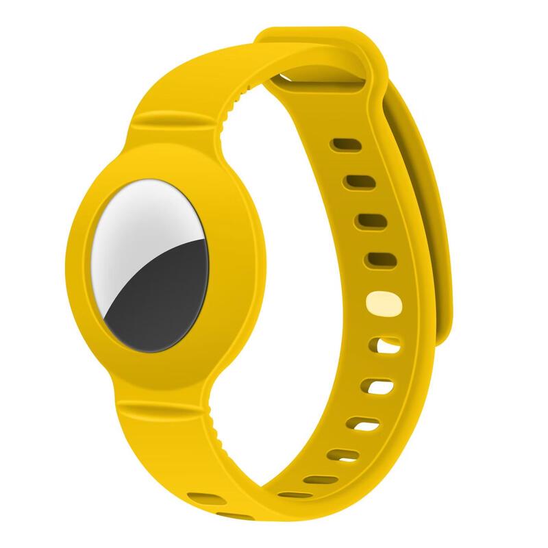 Silicone Protective Wristband for Apple Airtag & GPS Trackers - Kids, Elderly, Pets (4-Pack)