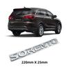 AABJC1 1pcs 3D ABS Letter Sign Badge Logo Car Stickers Car Rear Trunk Bumper Emblem Sticker Decal Styling Accessories for KIA Sorento