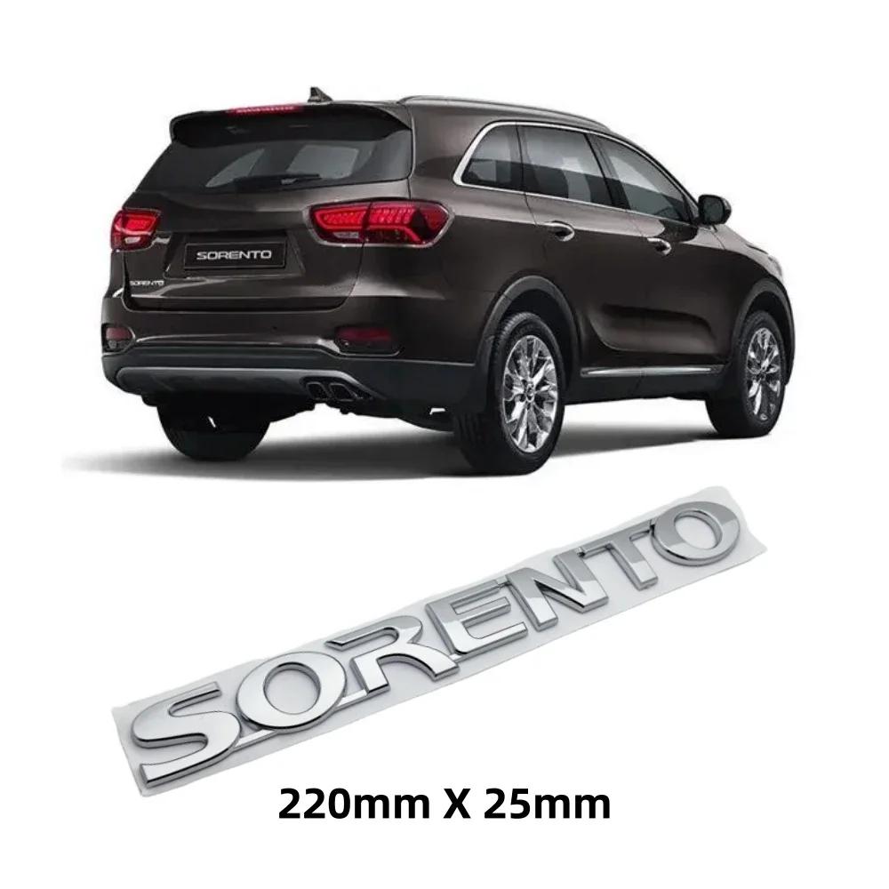 AABJC1 1pcs 3D ABS Letter Sign Badge Logo Car Stickers Car Rear Trunk Bumper Emblem Sticker Decal Styling Accessories for KIA Sorento