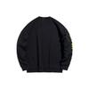 Li Ning Campus Series Letter Round Neck Pullover Sweatshirt Unisex Sweatshirt Black YWDT311-2