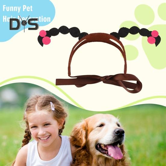 Halloween Dog Hairband Pet Cosplay Party Hair Hoop Dress-up Costume Accessories Funny Headband for Cats Dogs Parties Photoshoots Festivals