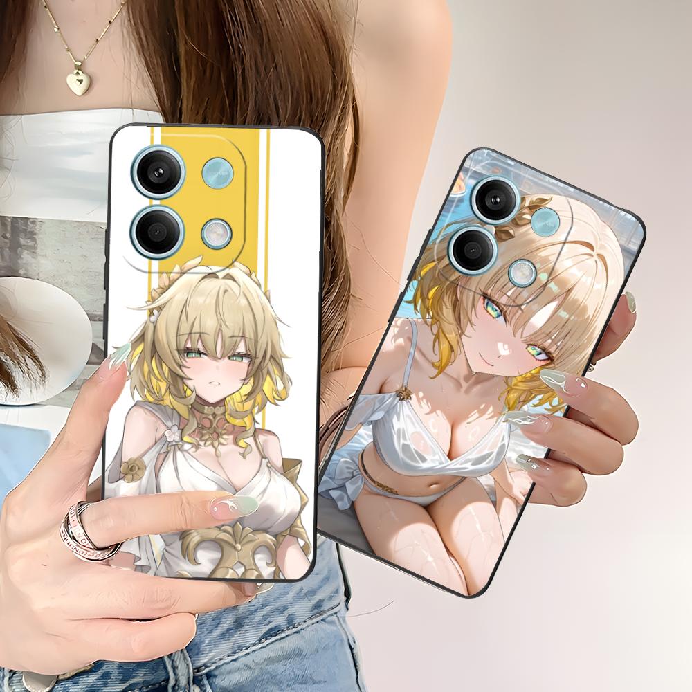 Чехол для телефона Honkai Star Rail Aglaea для Xiaomi POCO M6 M5 M4 M3 X7 X6 X5 X4 X3 F6 F5 F4 Pro GT 5G Черный Чехол Красивый Роскошный